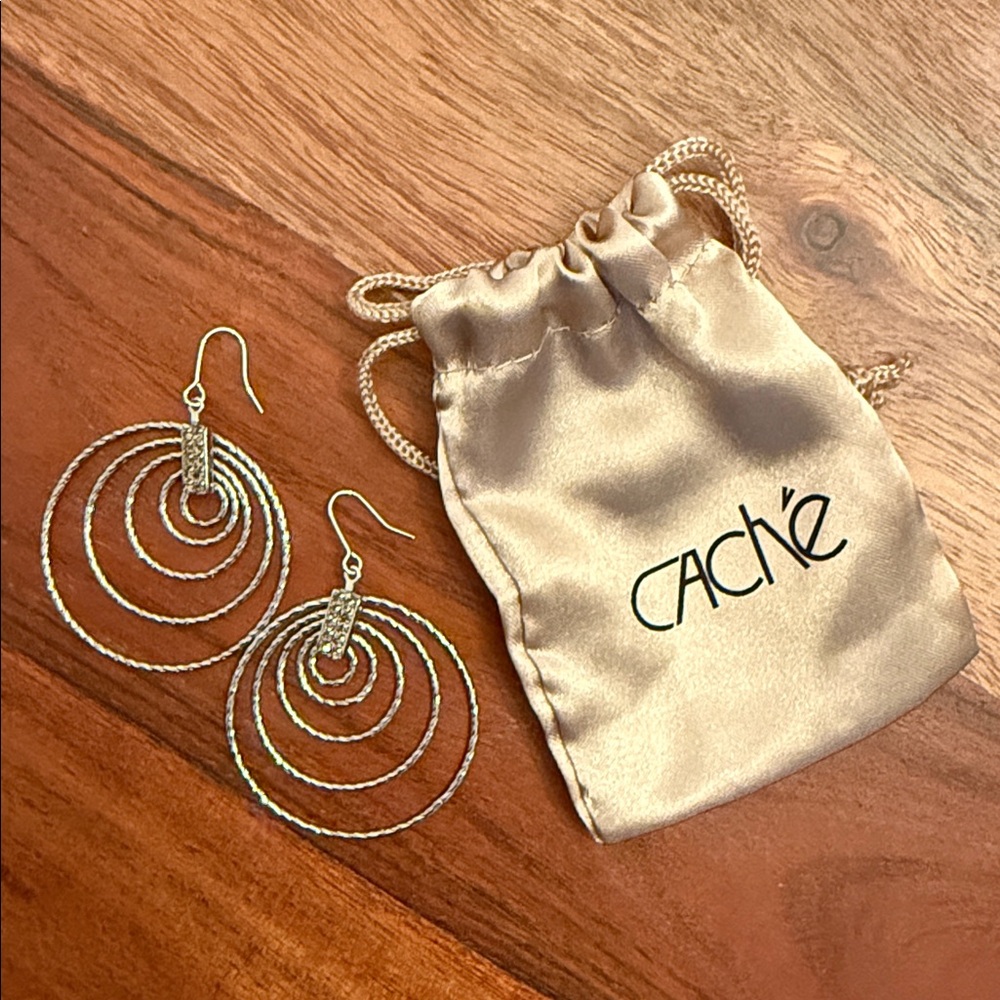 Cache Silver Hoop Earrings